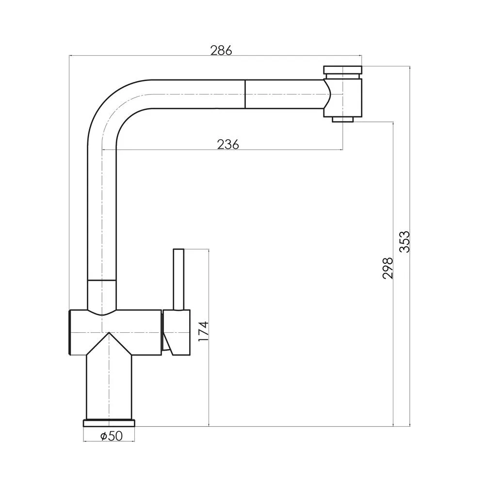 Смеситель для кухни с выдвижным изливом Florentina ПАЛЕРМО 317.08H.1223.104, бежевый