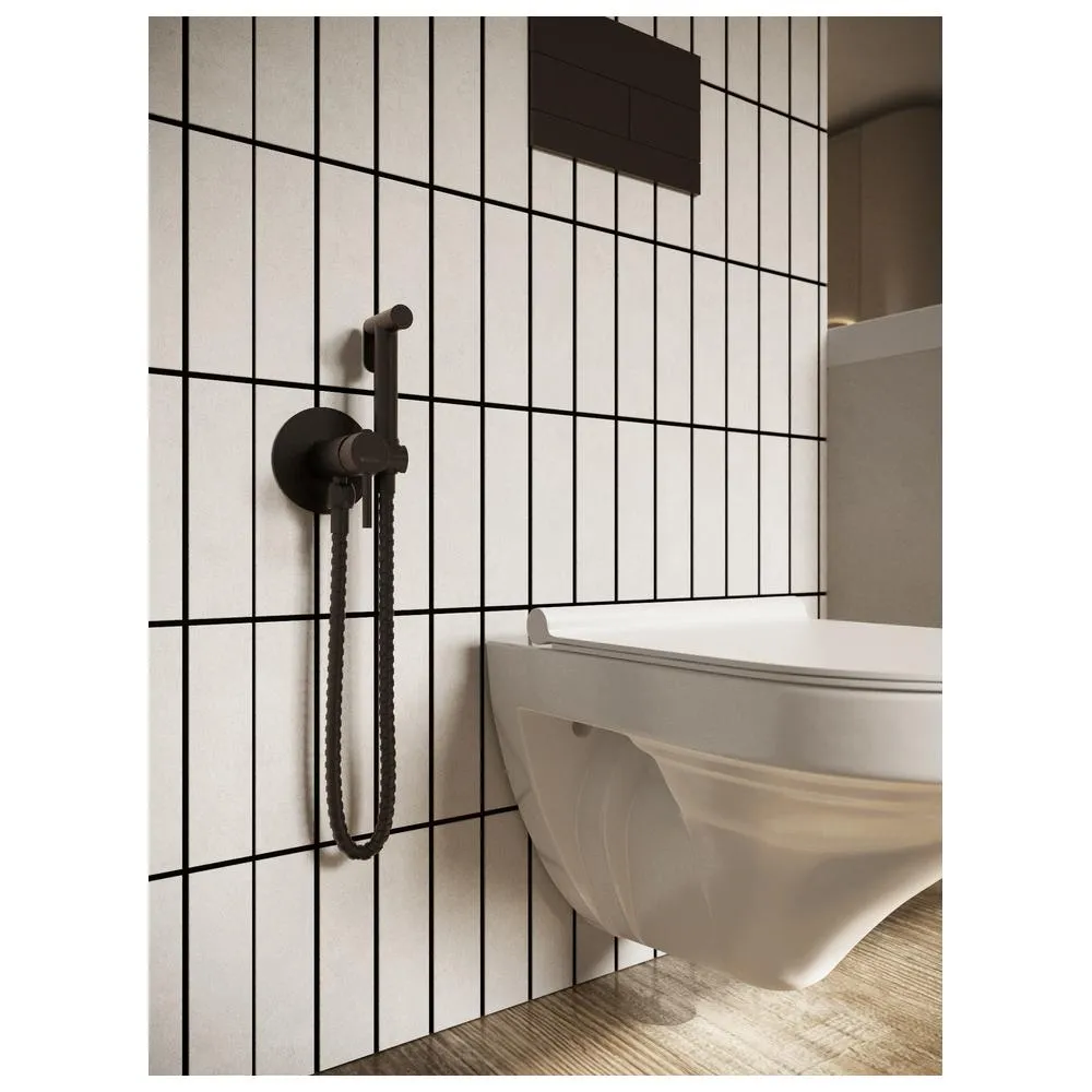 Гигиенический душ со смесителем встраиваемый Knotlor FHS01C1BL, черный