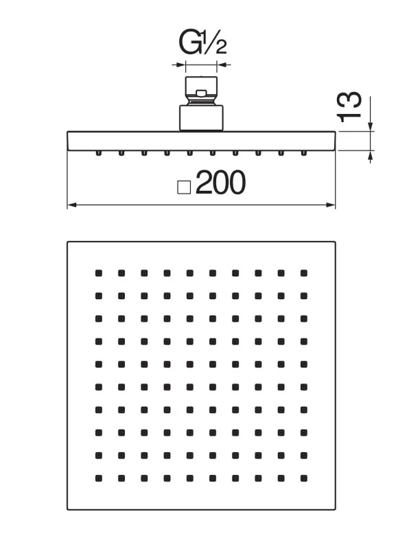 Верхний душ Nobili AD139/108CR Chrome 20 см хром
