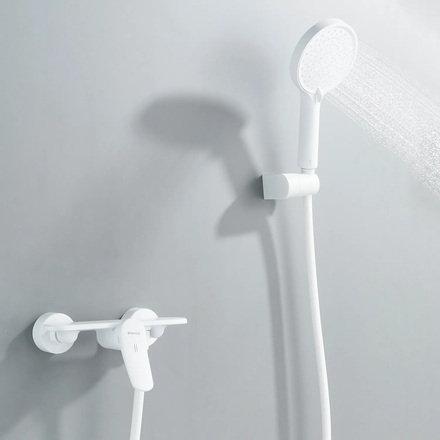 Смеситель для душа Shevanik S4716C, белый