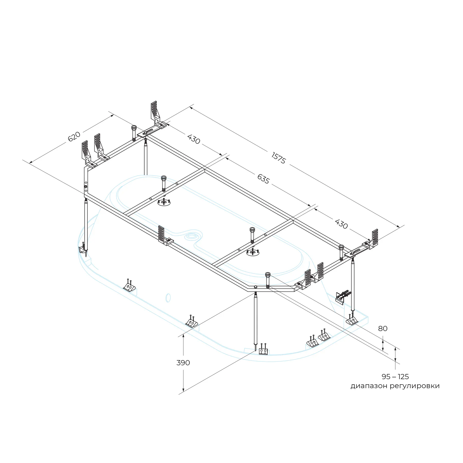 Металлический каркас Cezares Metauro (METAURO-MF)