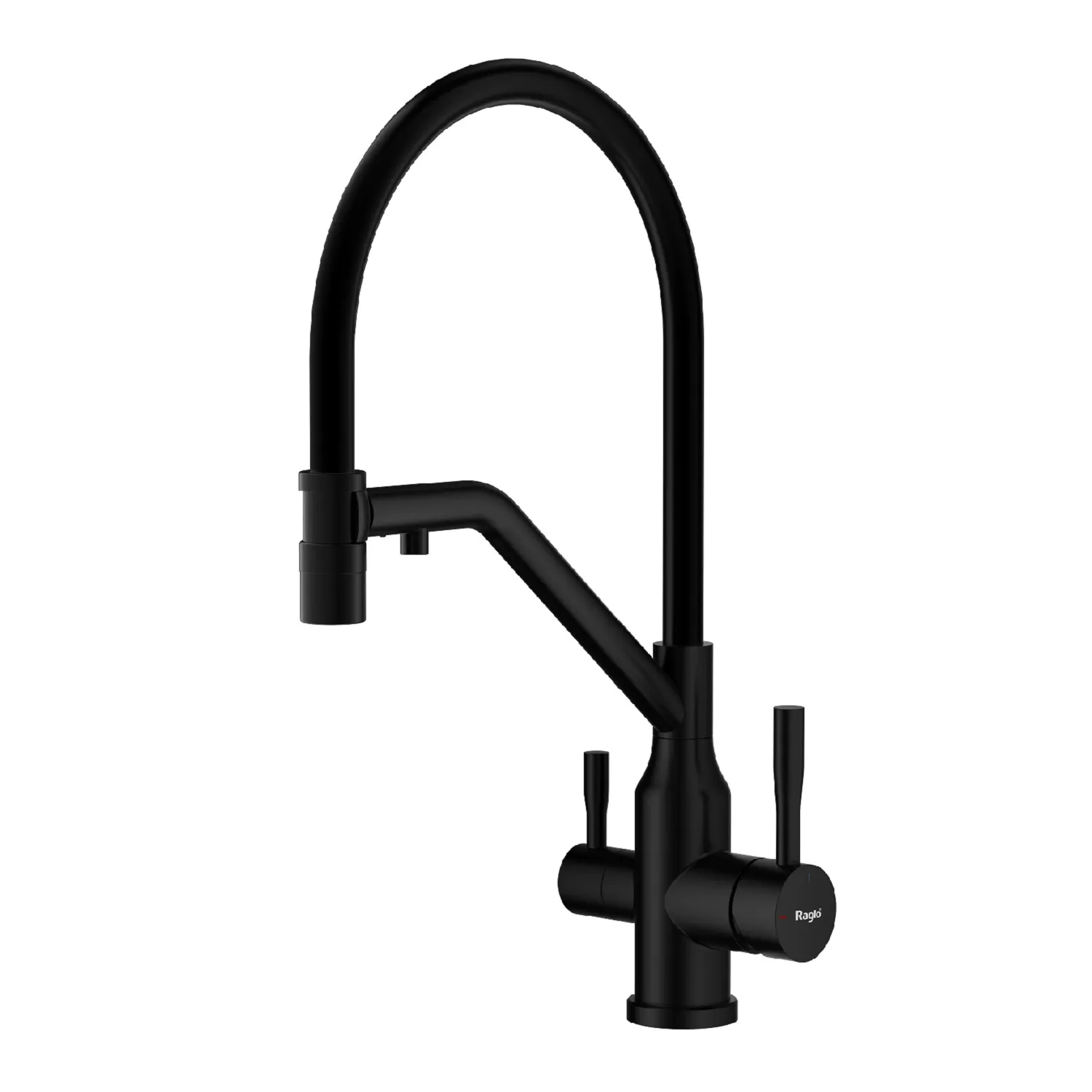 Смеситель Raglo для кухни со съемным гибким изливом, с магнитным фиксатором излива, с подключением фильтра питьевой воды (R81.62.06)