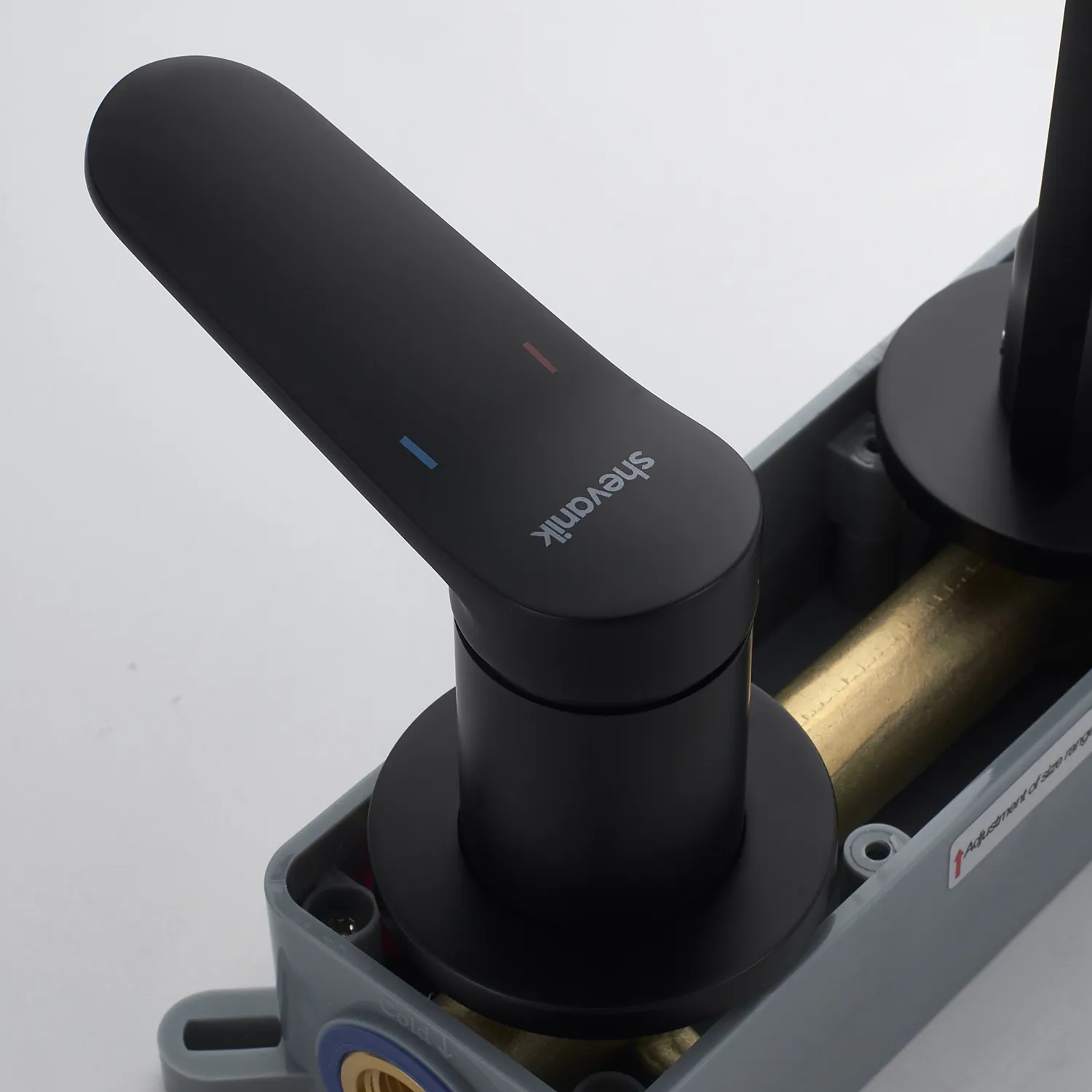 Смеситель для раковины встраиваемый Shevanik S4341H, черный