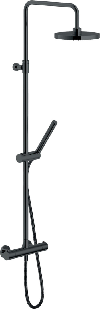 Душевая система Nobili VELIS с термостатом для душа, глянцевый черный (VE125030/50FLP)