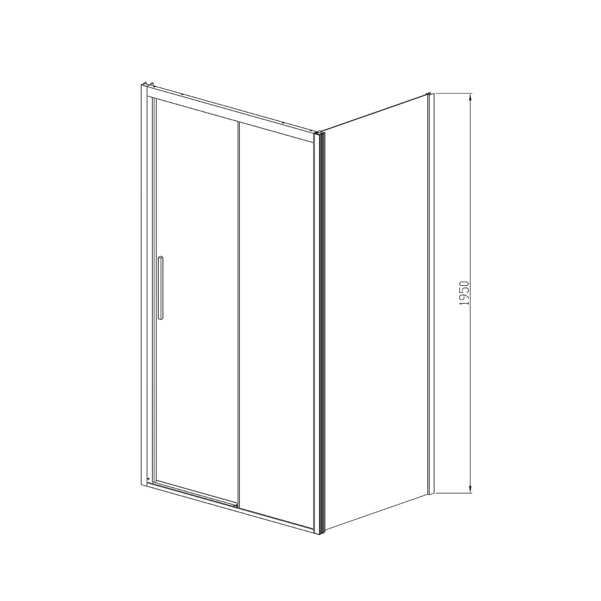 Душевой уголок Vincea Soft (VSR-3SO9014CLGM) 1400х900 мм, вороненая сталь, стекло прозрачное