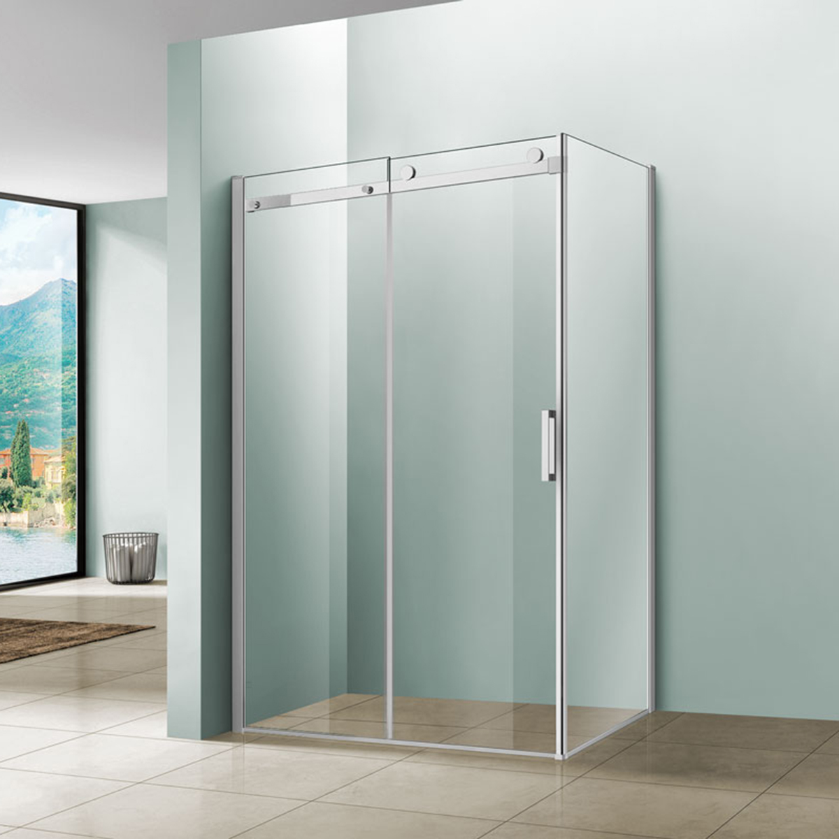 Душевой уголок Vincea Como (VSR-1C8012CL) 1200х800 мм, хром, стекло прозрачное
