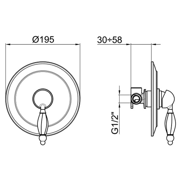 Смеситель для душа Webert Alexandra AL880101015