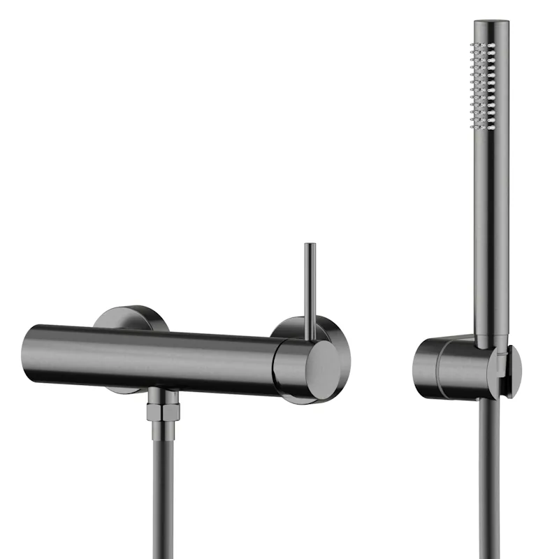 Смеситель для душа Knotlor SS-22/GM, вороненая сталь