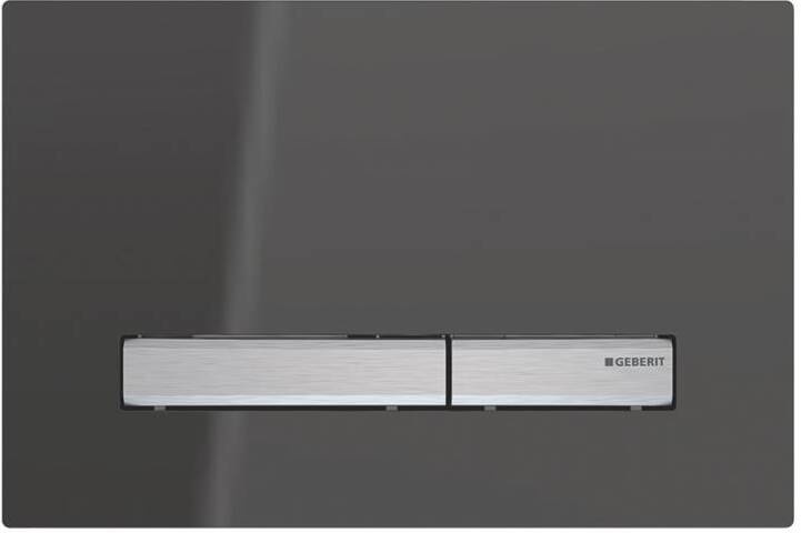Смывная клавиша Geberit Sigma 50 New (115.788.SD.2) (рамка зеркальное дымчатое стекло/кнопки сталь)