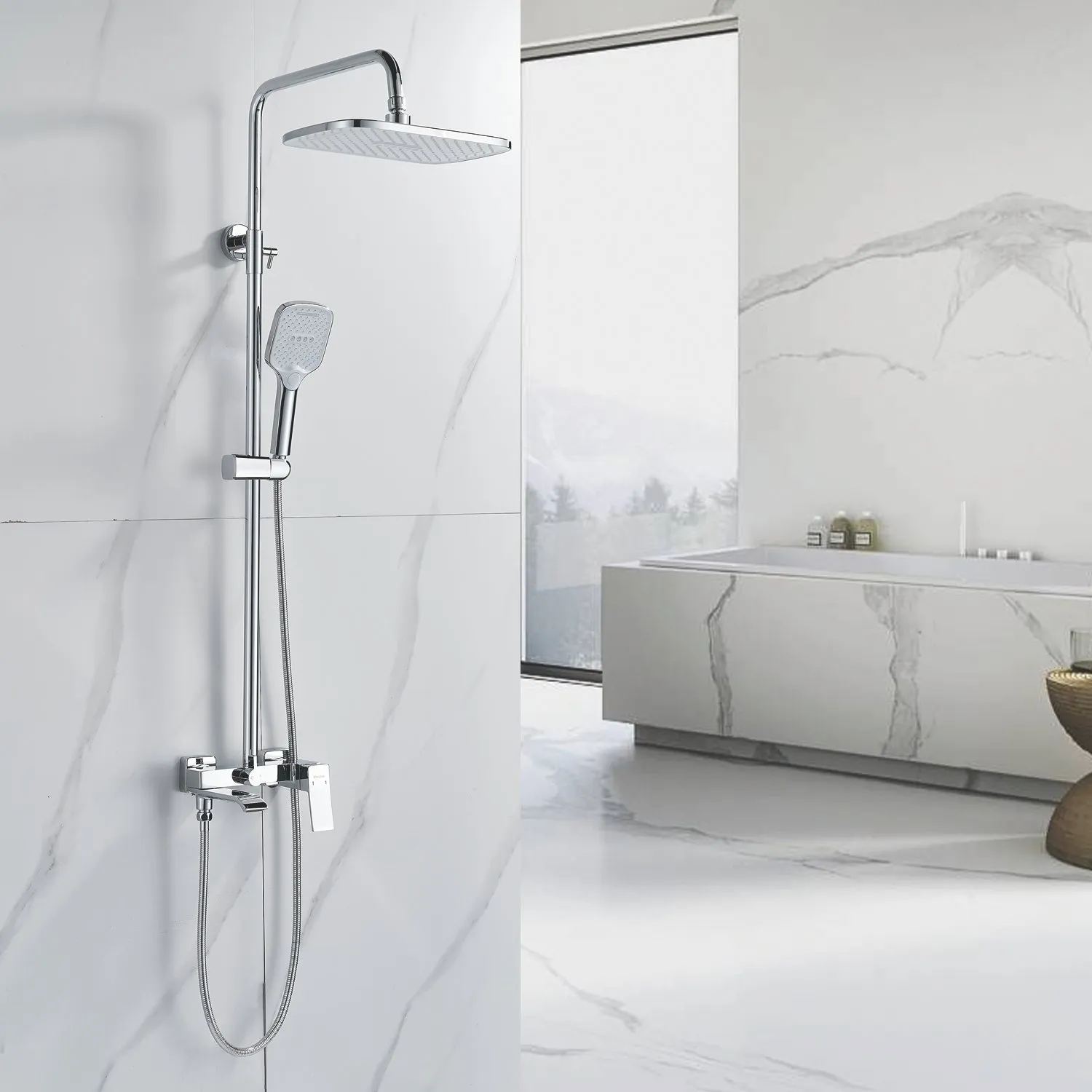 Душевая система Shevanik S4036, хром