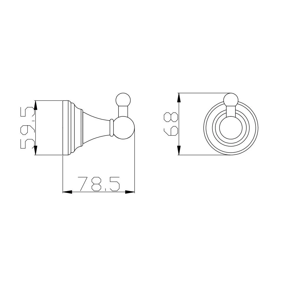 Крючок для ванной комнаты Rav Slezak MORAVA MKA0100Z, золото