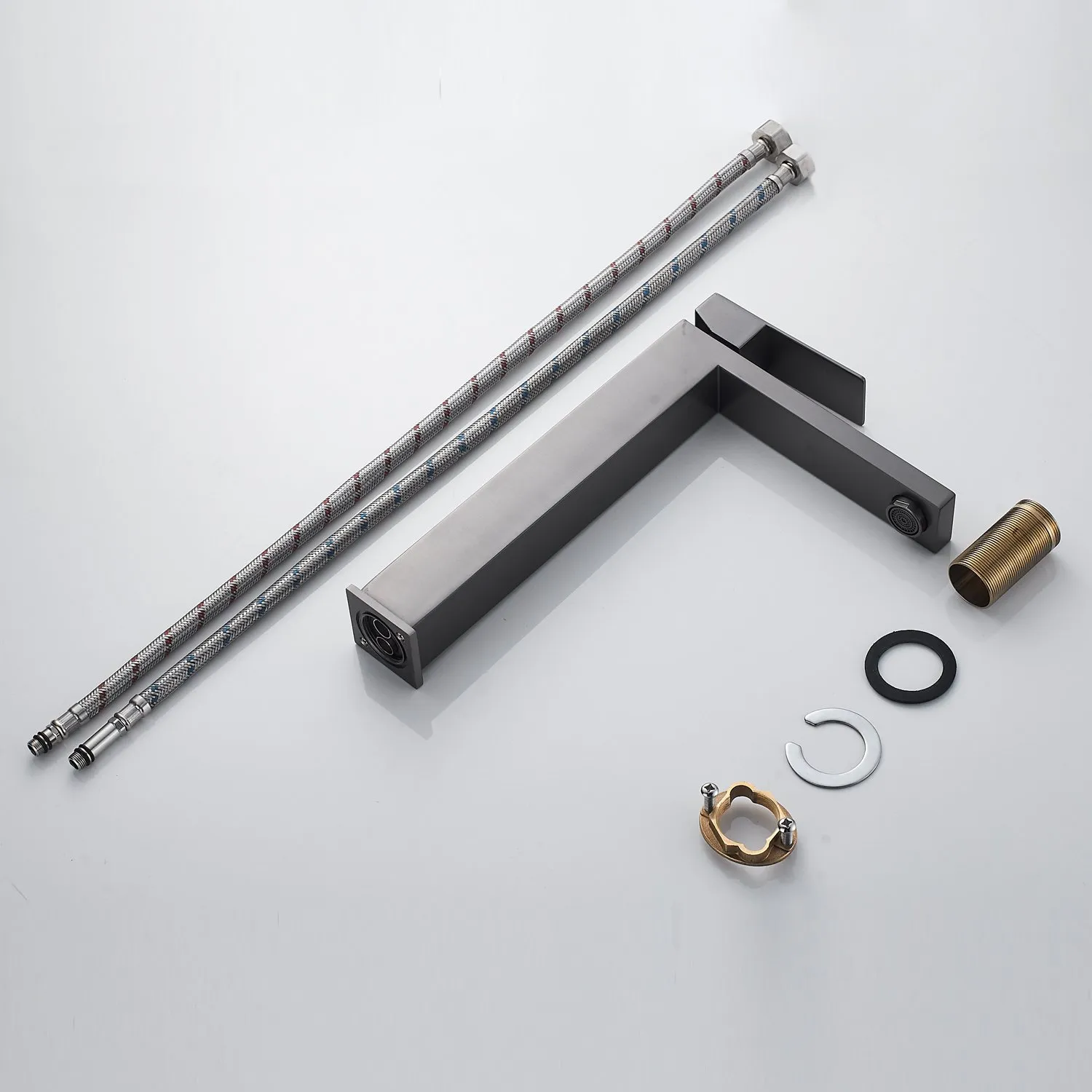 Смеситель для раковины Shevanik S7011T, оружейная сталь