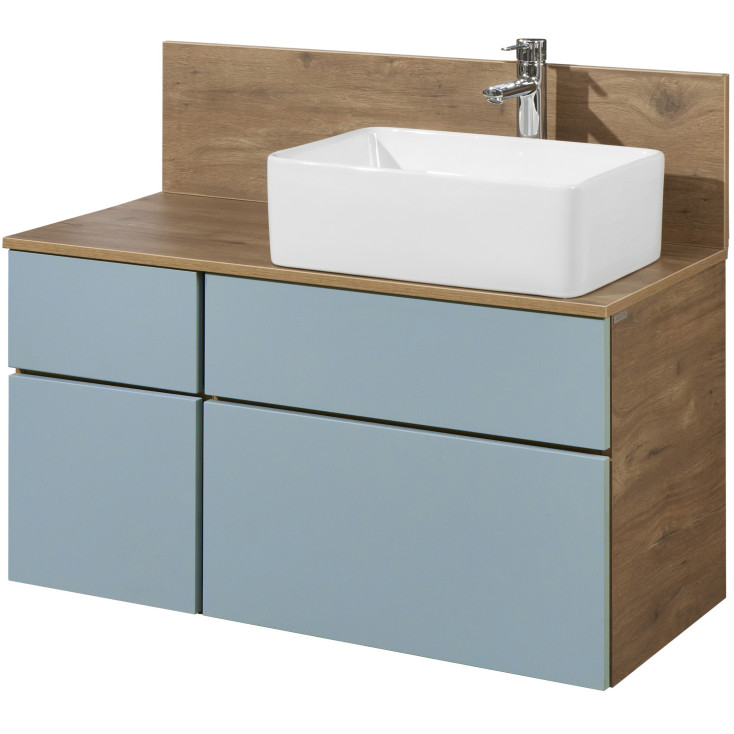 1A2569K1MIX30 Набор Aquaton: 1A256901MIX30 Тумба-умывальник Мишель 100 Дуб Рустикальный/ 732700B000 Раковина Мила/ 1A253303MIX40 керамогранит