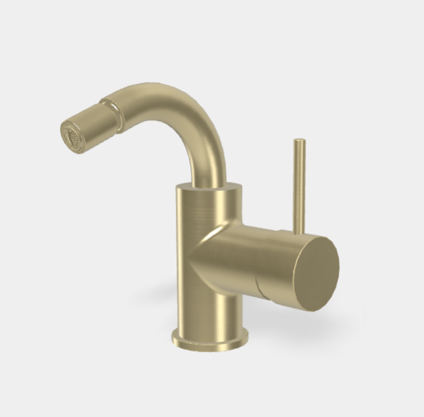 Смеситель для биде Fima Carlo Frattini Spillo Up, брашированный шампань (F3042HS)