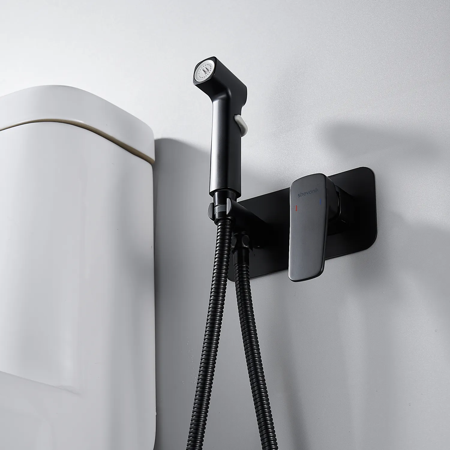 Гигиенический душ со смесителем Shevanik S9905H, черный
