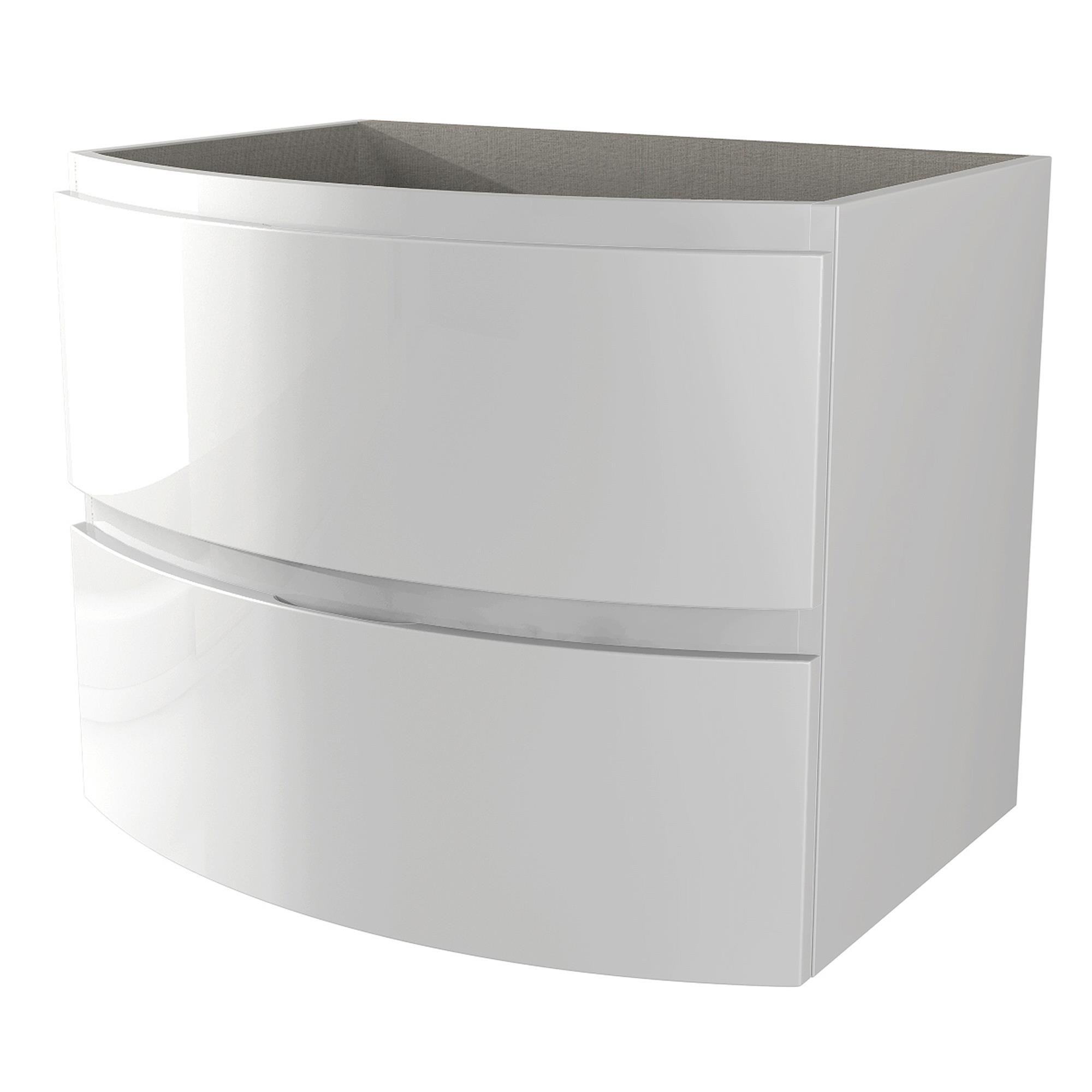 База под раковину с двумя выдвижными ящиками Cezares Vague 690х520х550, Bianco Lucido (44220)