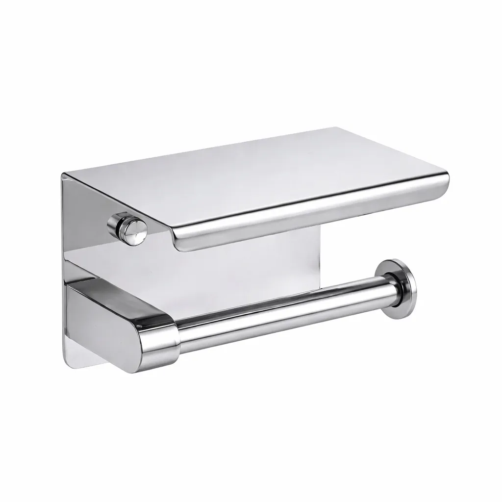 Держатель для туалетной бумаги с полочкой Maretti PB51P113, хром