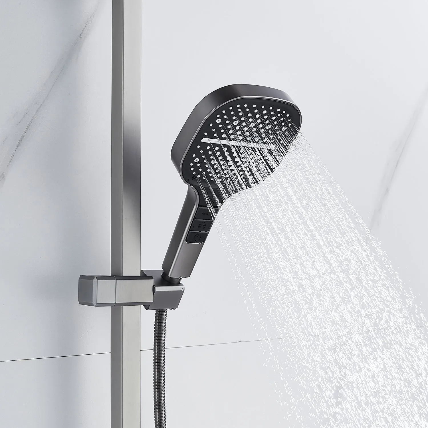 Душевая система Rose R1056T, оружейная сталь