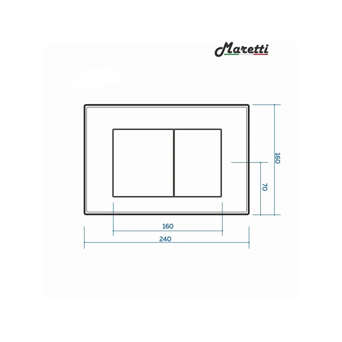Клавиша смыва Maretti Sofia AC12SF-015, хром