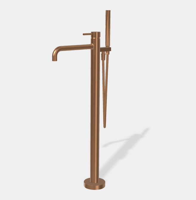 Смеситель для ванны и душа Fima Carlo Frattini Spillo Up, бронза брашированная янтарная (F3034/6NZS)