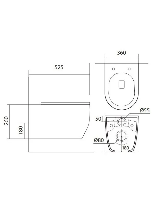 SET ЕВРОПА New-INS23-009 4в1 (рама AQUATEK INS-0000023 +крепление KKI-0000001 +кнопка KDI-0000009 +унитаз AQ1106L-00 с тонким сиденьем sc)