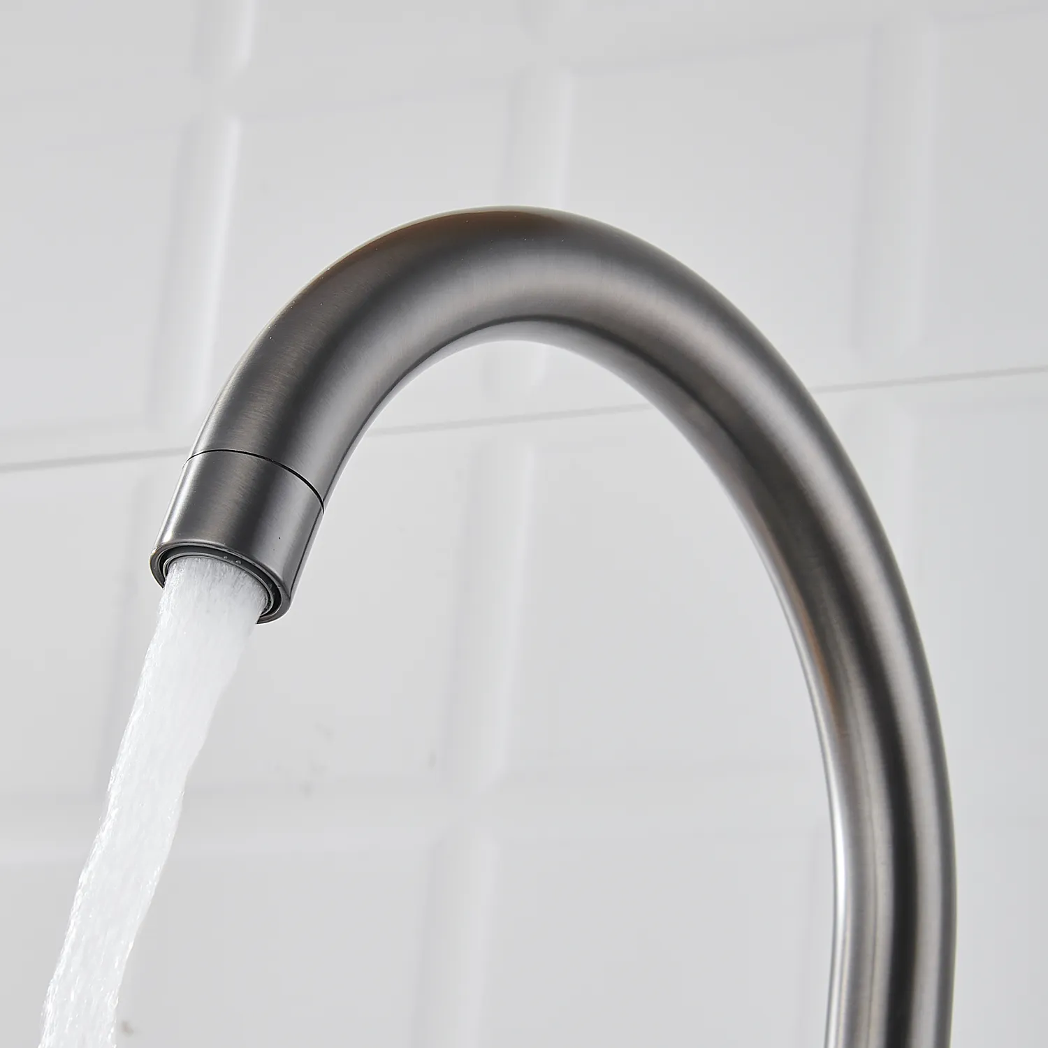 Смеситель для кухни с подключением фильтра Shevanik S428T, оружейная сталь