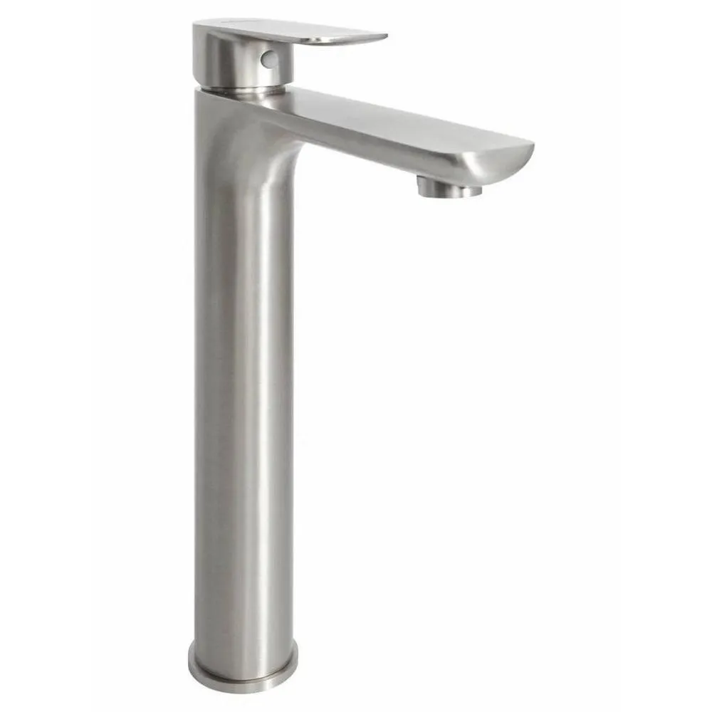 Смеситель для раковины высокий Hansberge H2099NK, никель