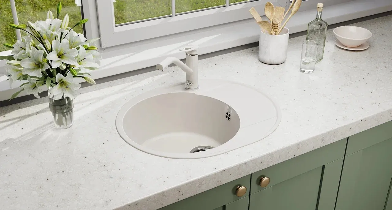 Кухонная мойка Ulgran Quartz Nora 585-01, жасмин