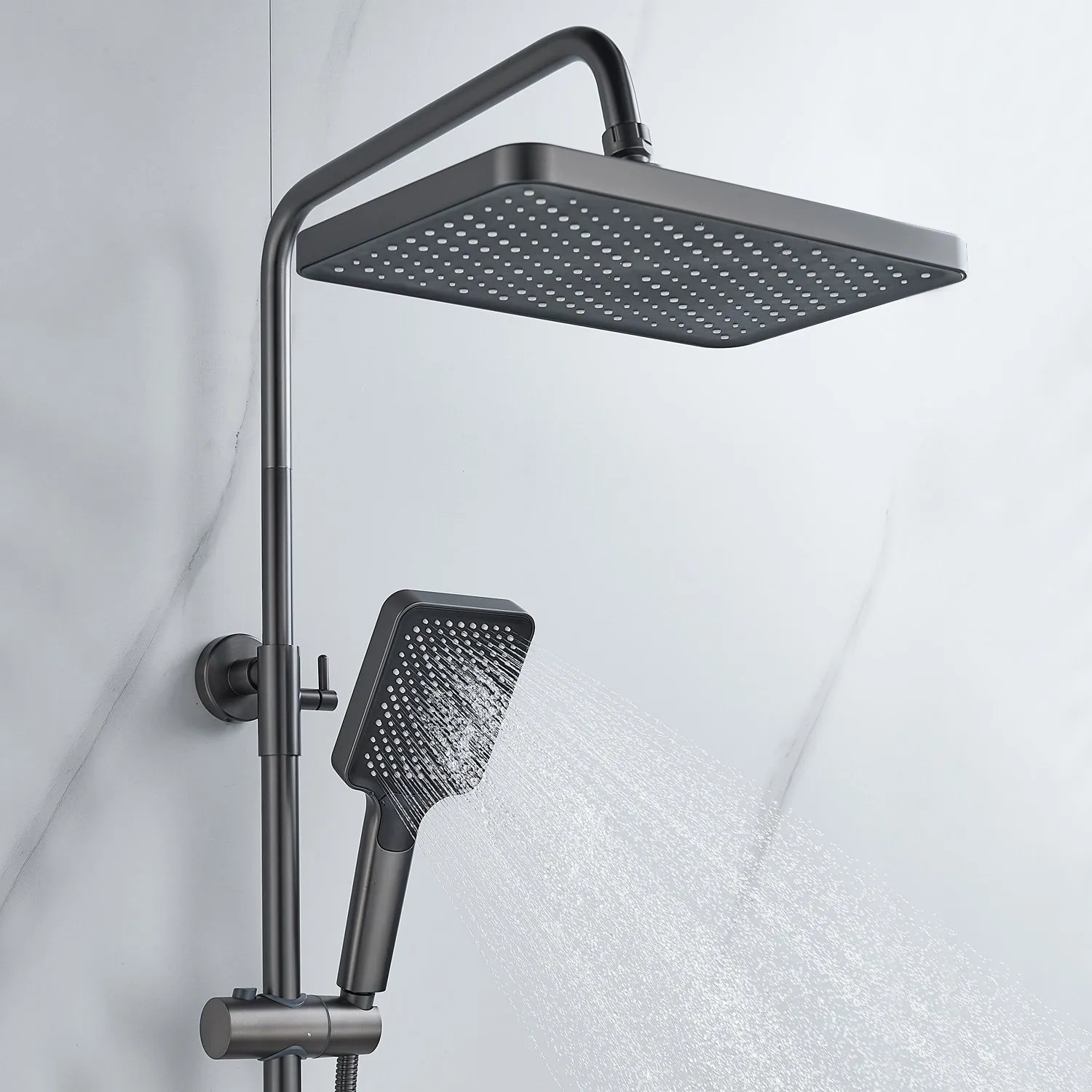 Душевая система Raffine F3699T, оружейная сталь