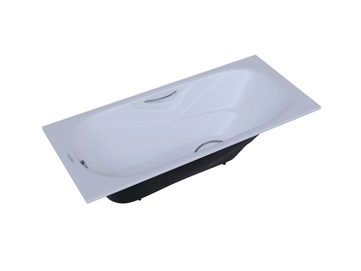 Ванна чугунная эмалированная AQUATEK ГАММА AQ8050FH-00 1500x750 в комплекте с 4-мя ножками и 2-мя ручками