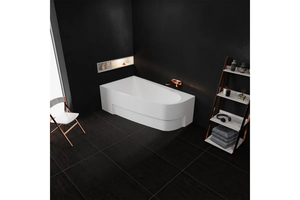 Ванна акриловая левосторонняя Vayer BOOMERANG Гл000010850, 150x90