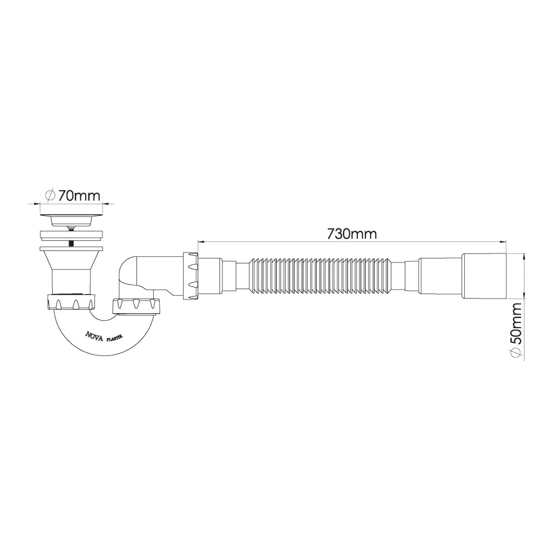 Сифон для душевого поддона Nova NV1620