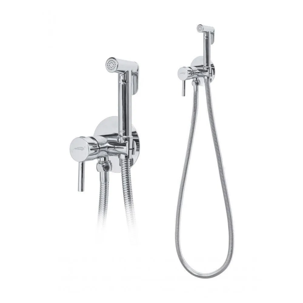 Гигиенический душ со смесителем встраиваемый Hansberge H3099C, хром