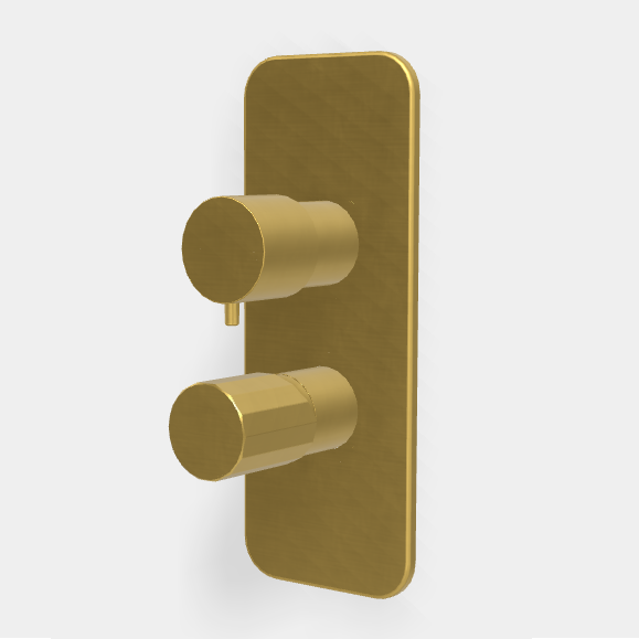 Смеситель для душа Fima Carlo Frattini Spillo Tech,  X Collection, на 2/3 потребителя, золото брашированное (F3039TX6XOS)