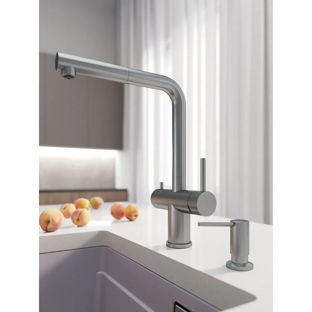 Смеситель для кухни Grandex Aqua Handy-P 902096, сатин