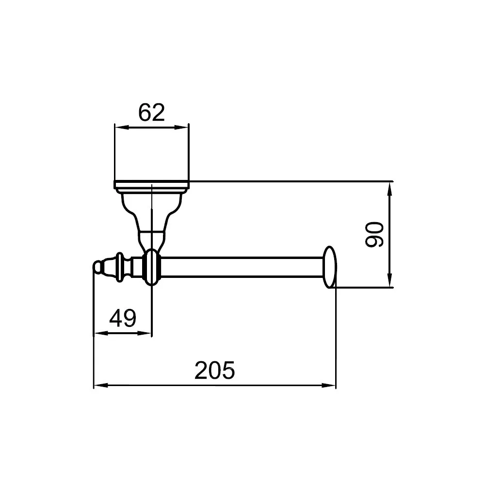 Держатель для туалетной бумаги Webert Armony AM500801010, золото
