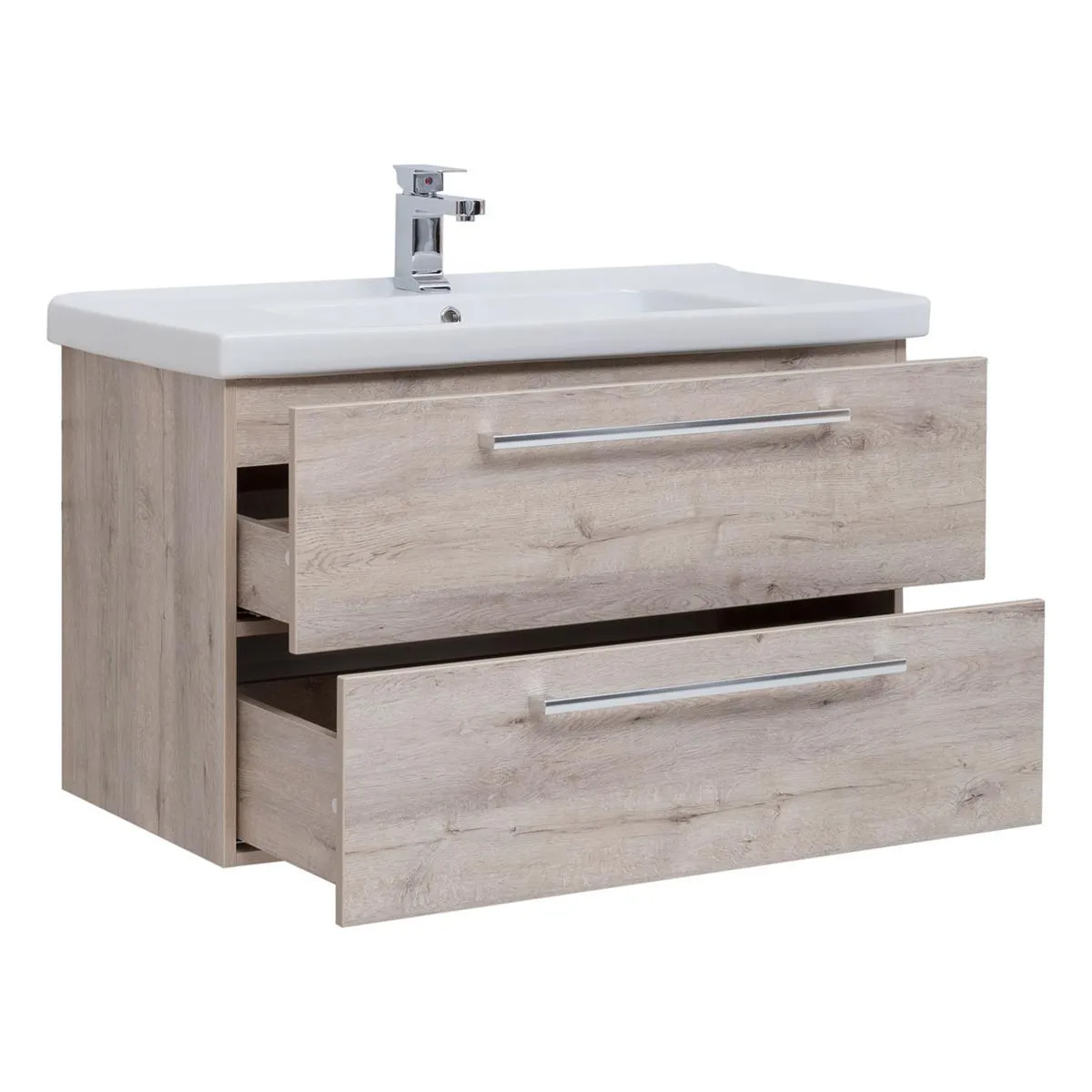 Тумба с раковиной подвесная Dreja Gio 80 см, дуб кантри