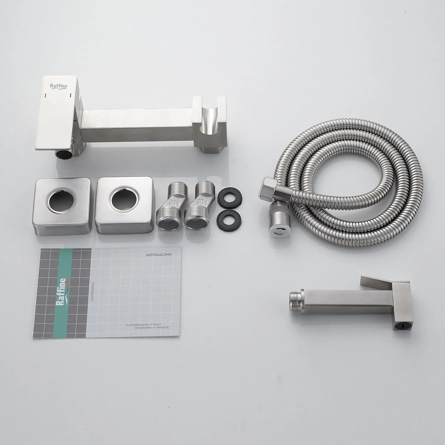 Гигиенический душ со смесителем Raffine F237L, сатин