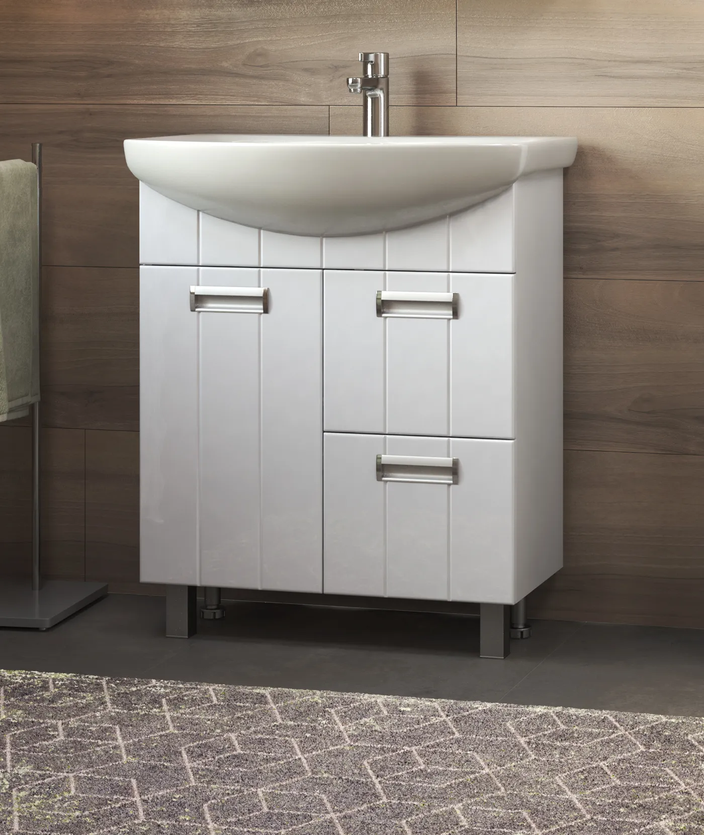 Тумба с раковиной напольная VIGO Diana tn.DIA.BAL.70.1D.2Y, 70 см