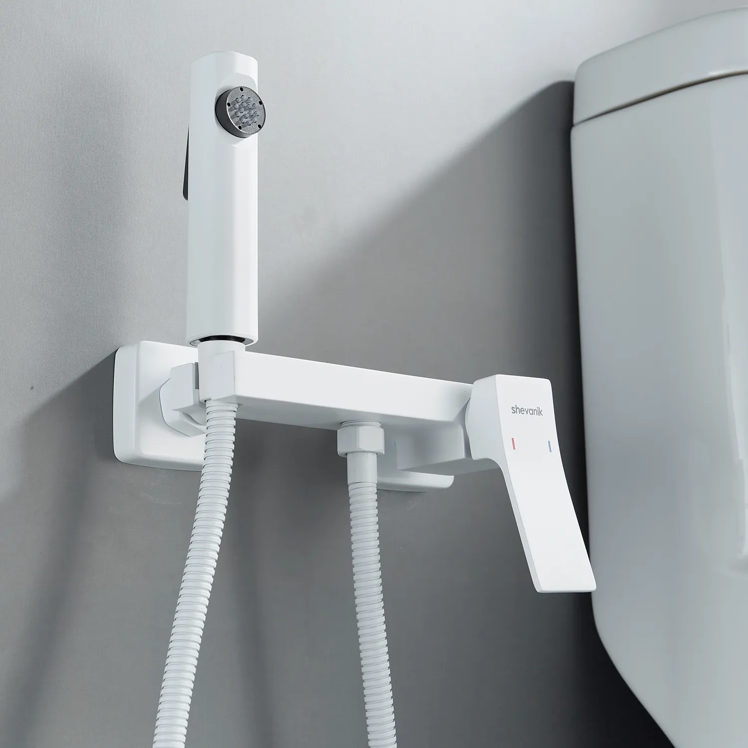 Гигиенический душ со смесителем Shevanik S4005C-1, белый