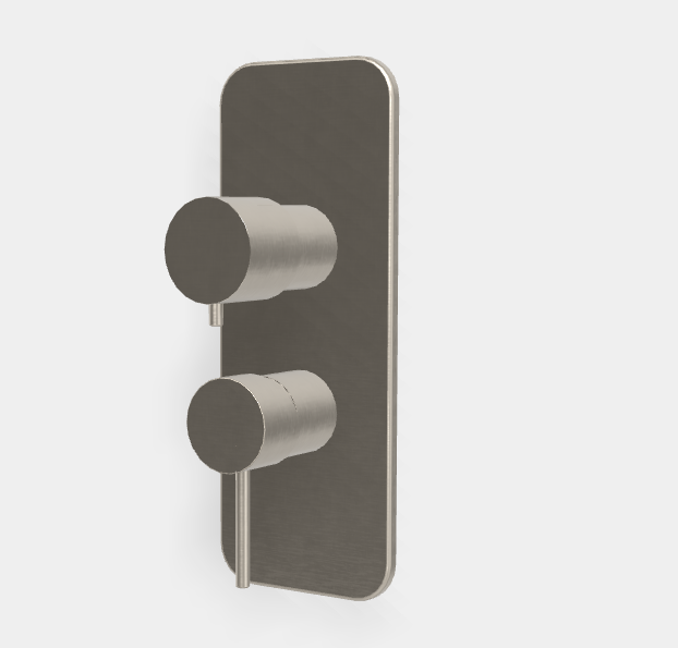 Смеситель для душа Fima Carlo Frattini Spillo Up, на 2/3 потребителя, никель брашированный (F3039X6SN)