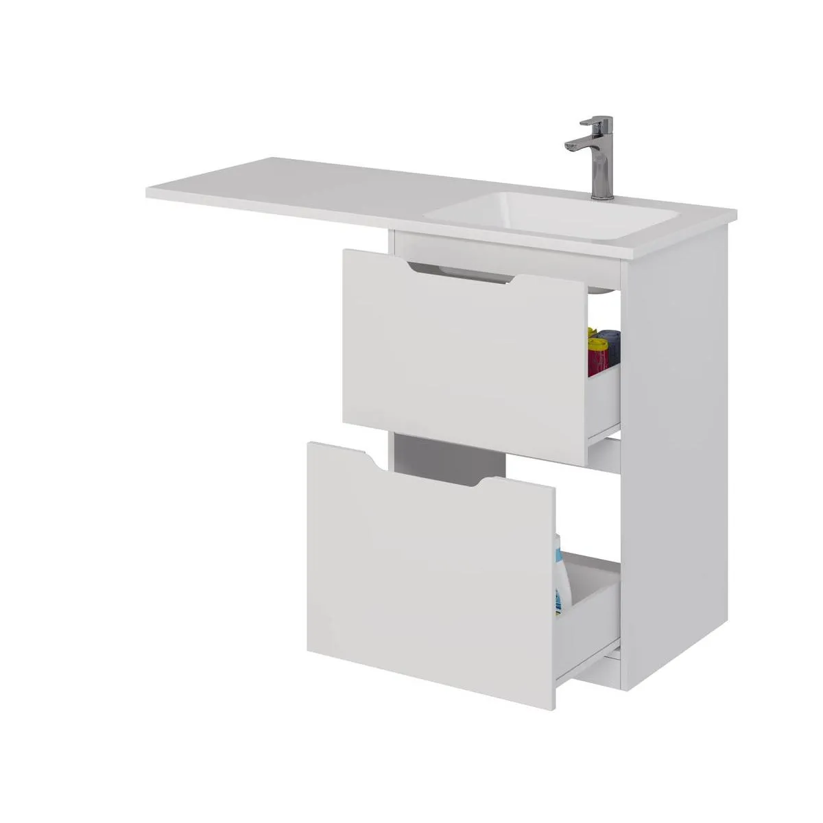 Тумба с раковиной напольная Dreja Bona 60 см, белый