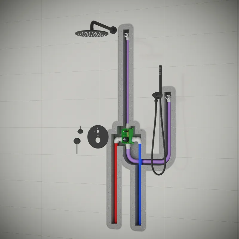 Душевая система встроенная Timo Saona никель (SX-2369/13SM)