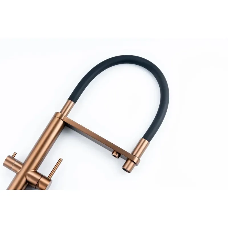 Смеситель для кухни с подключением фильтра Knotlor SS-15/RB, бронза