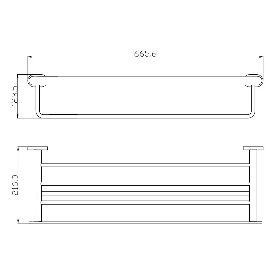 Полка для полотенец Rav Slezak YUKON YUA0704CB, хром/белый