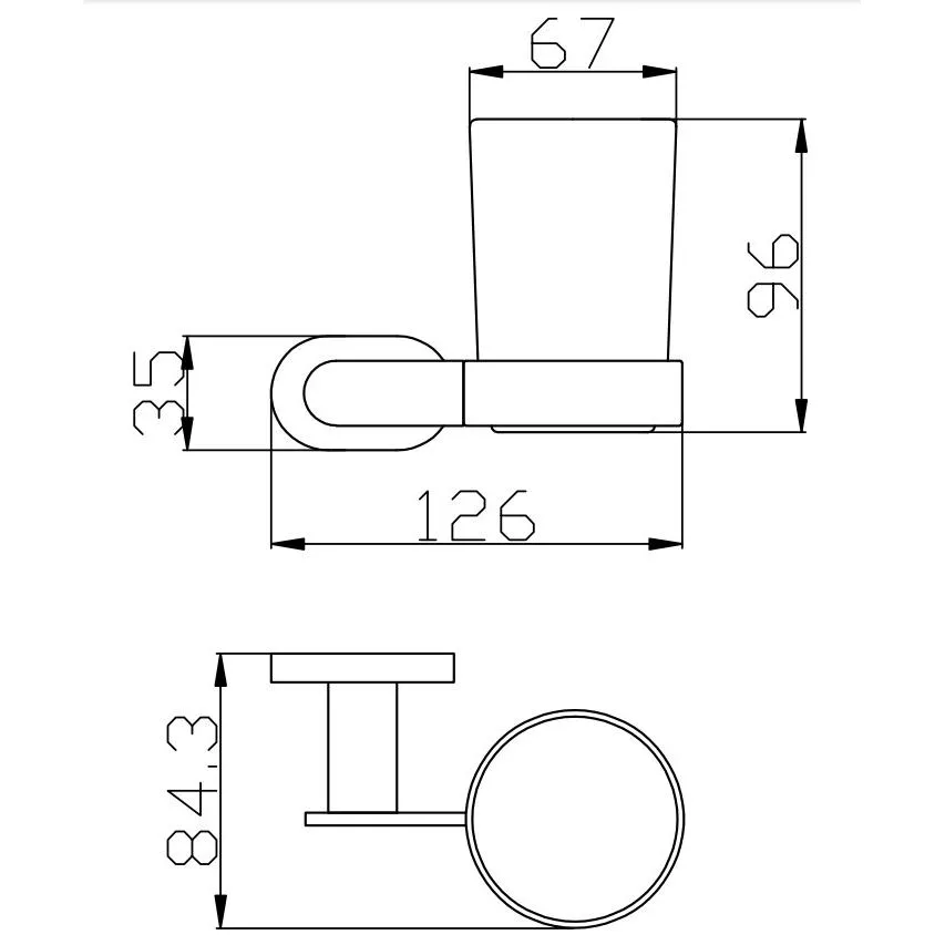 Стакан для ванной комнаты Rav Slezak YUKON YUA0201CMAT, черный
