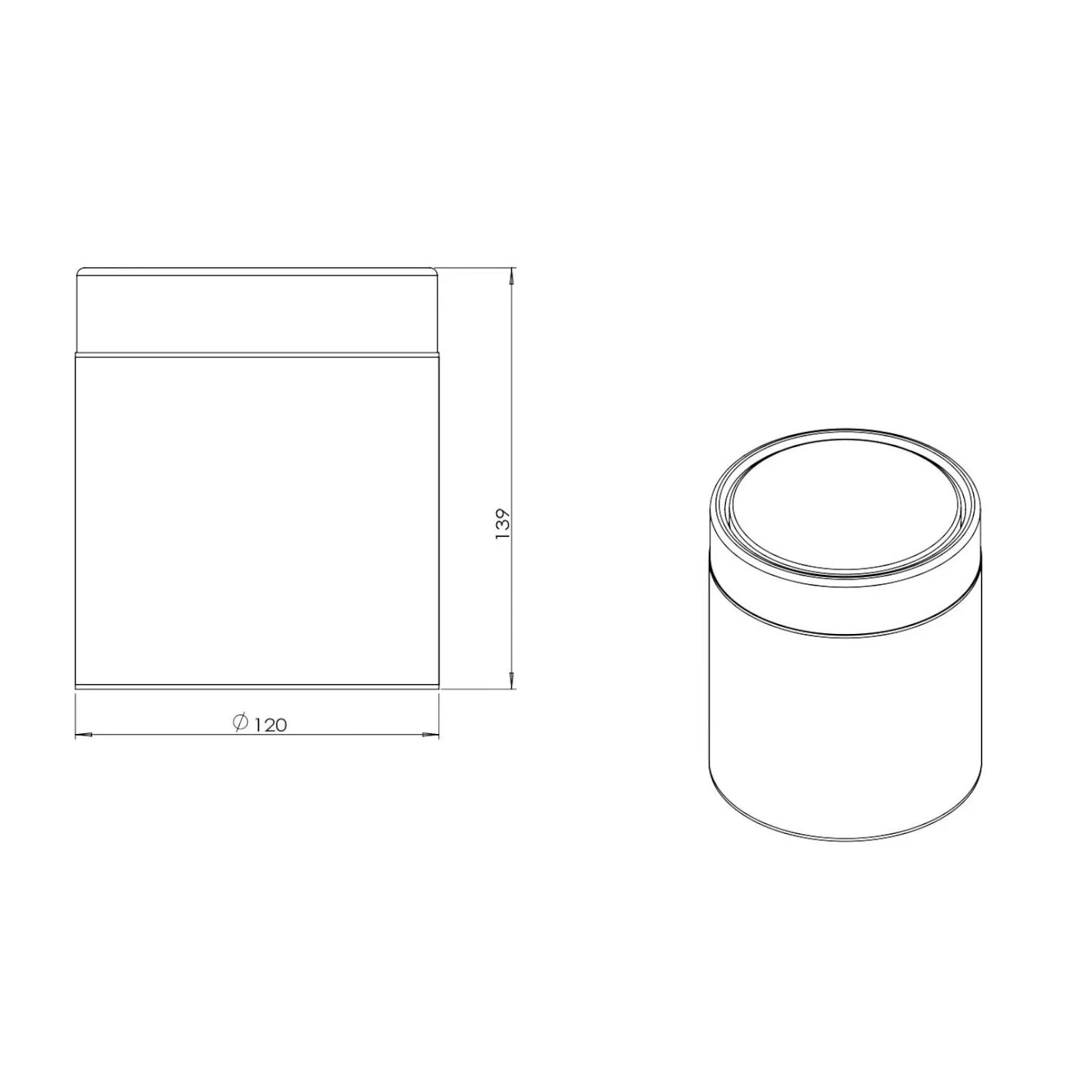 Ведро настольное 1.5 л JAVA S-886-1.5LG