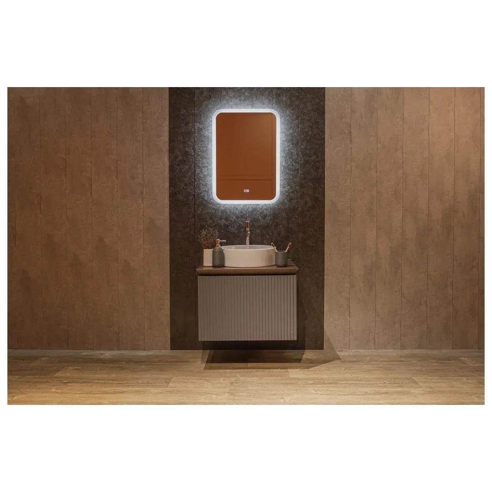 Зеркало Silver Mirrors Stiv-Lite 500х700 - 2 (открытая подсветка, cенсорный выключатель, подогрев)