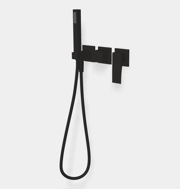 Смеситель для душа Fima Carlo Frattini Zeta, на 2 потребителя, черный матовый (F3989WX8NS)