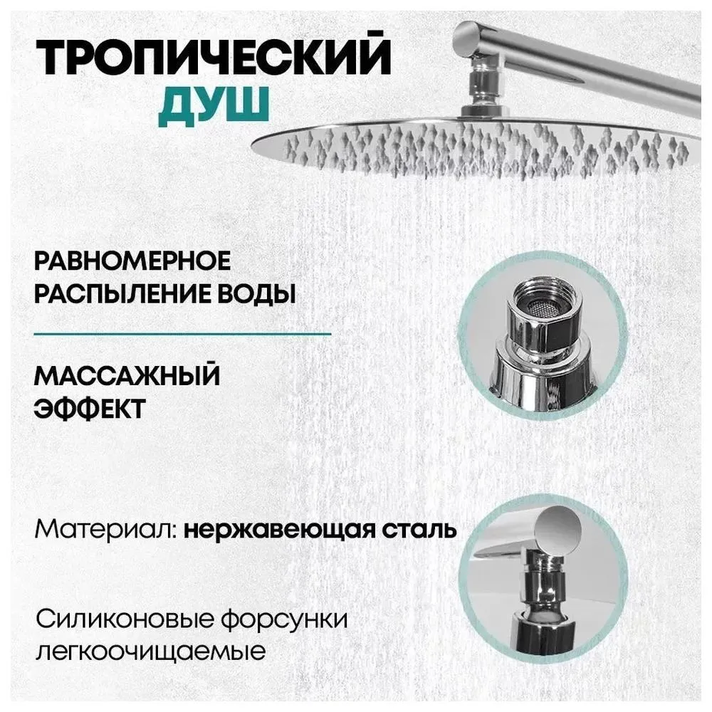 Душевая система встраиваемая Grocenberg GB5001CR, хром